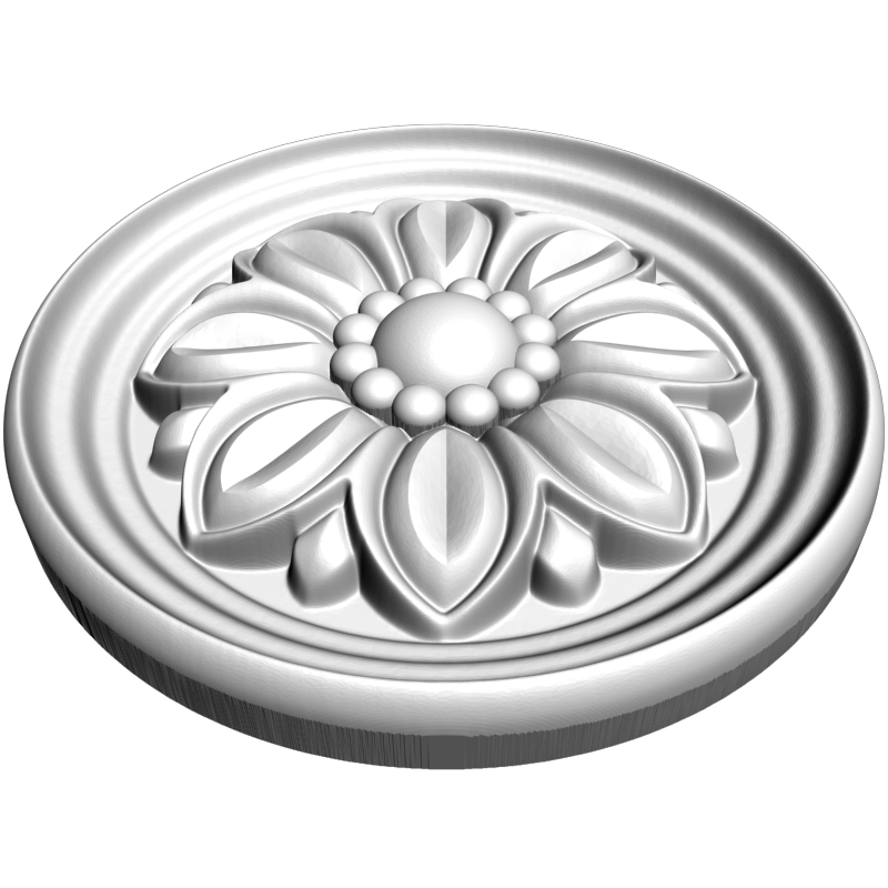 картинка Розетка резная круглая D16-288 3D-STL.COM