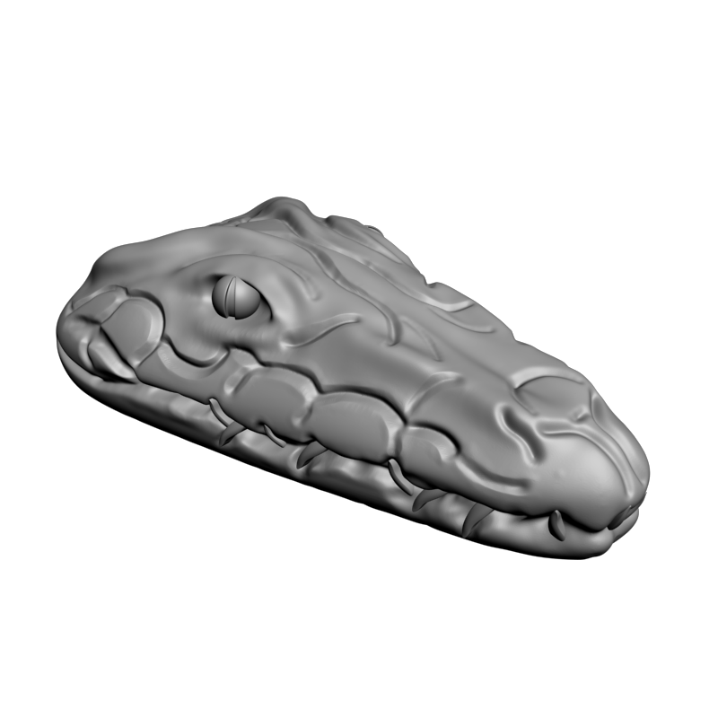 картинка Крокодила голова F2-028 3D-STL.COM