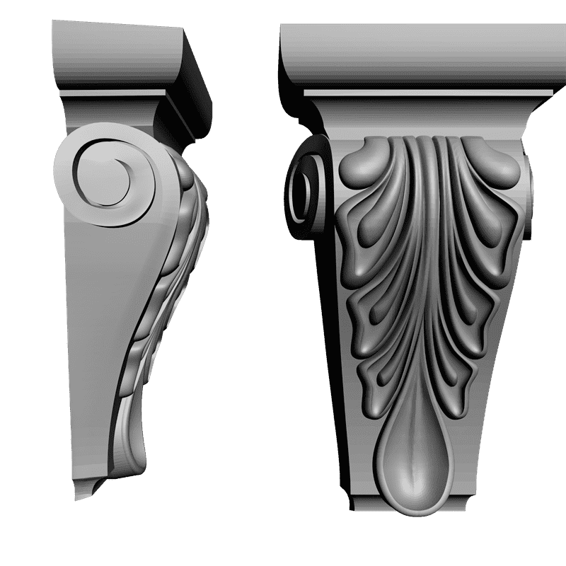 картинка Кронштейн резной D9-123 3D-STL.COM