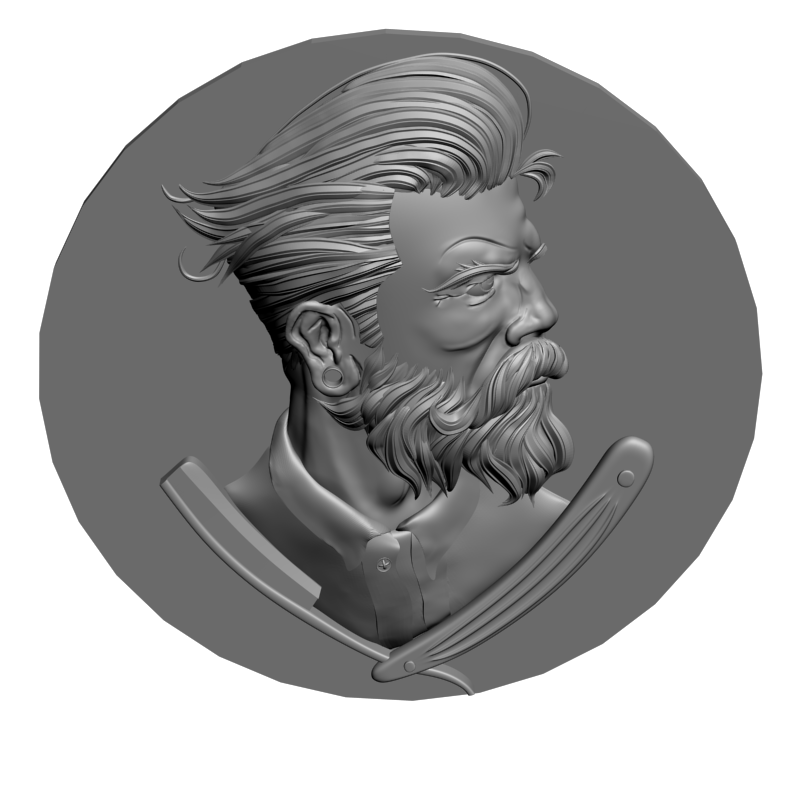 картинка Щит парикмахерской Barbershop L1-109 3D-STL.COM