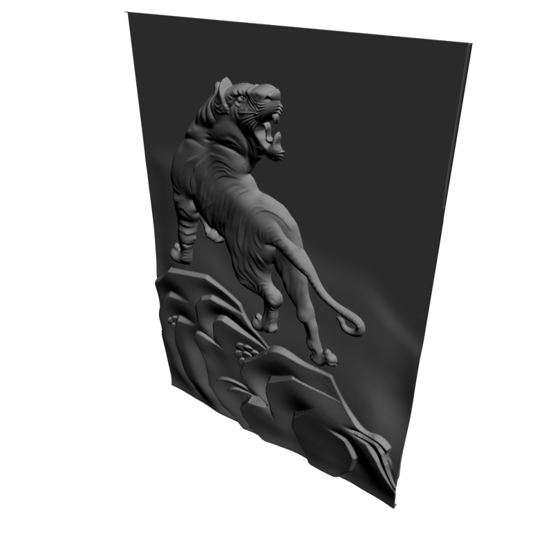 картинка Тигр D12-657 3D-STL.COM