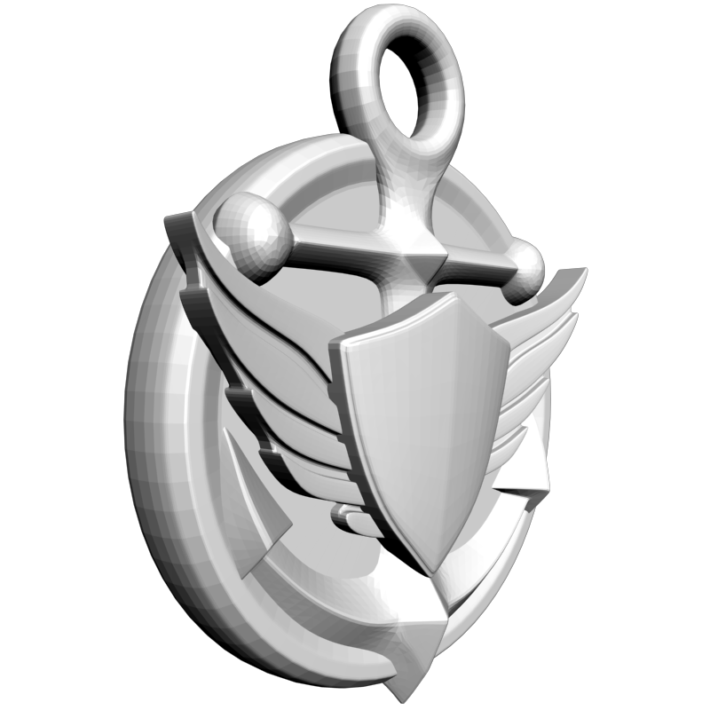 картинка Якорь с щитом RY5-095 3D-STL.COM