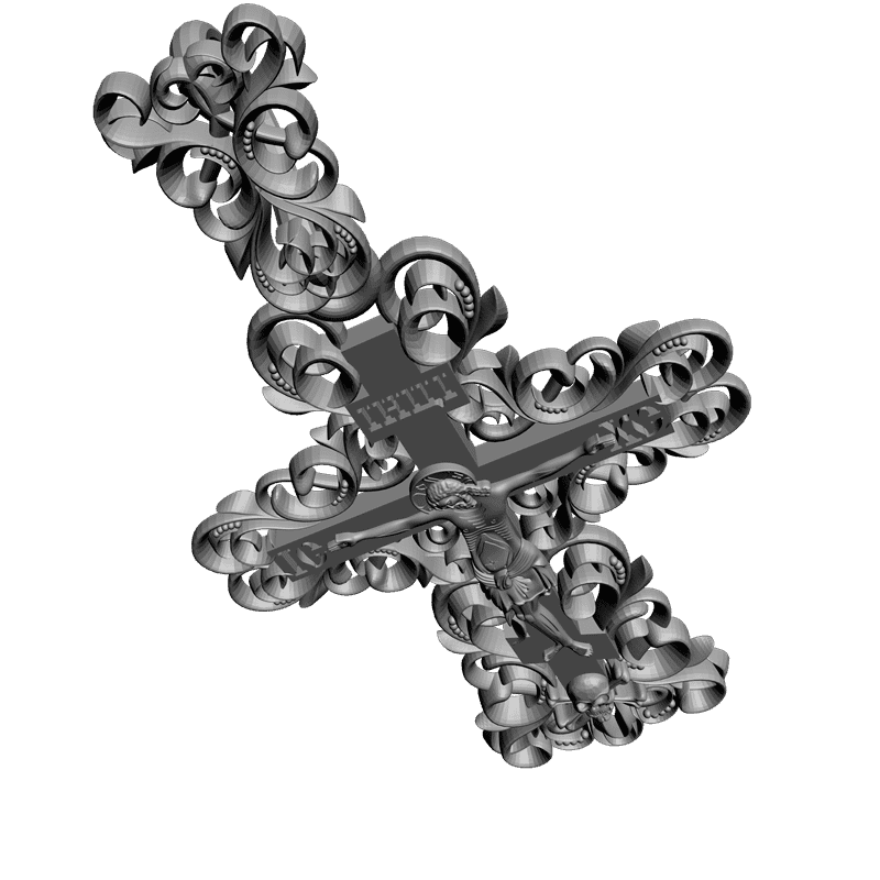 картинка Крестик RY4-007 3D-STL.COM
