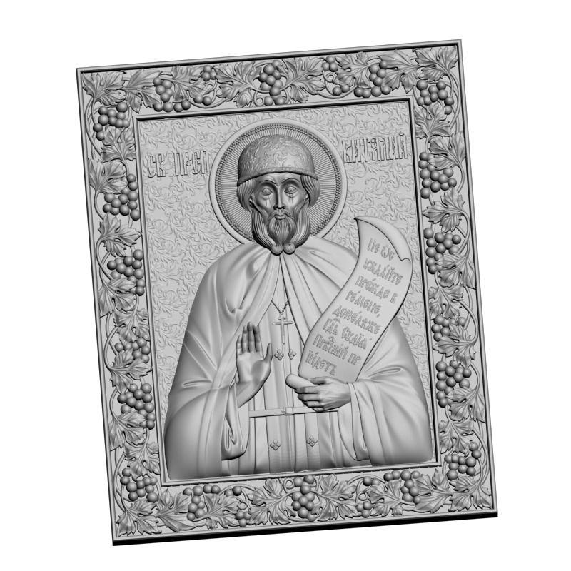 картинка Икона Святого преподобного Виталия Александрийского V3-443 3D-STL.COM