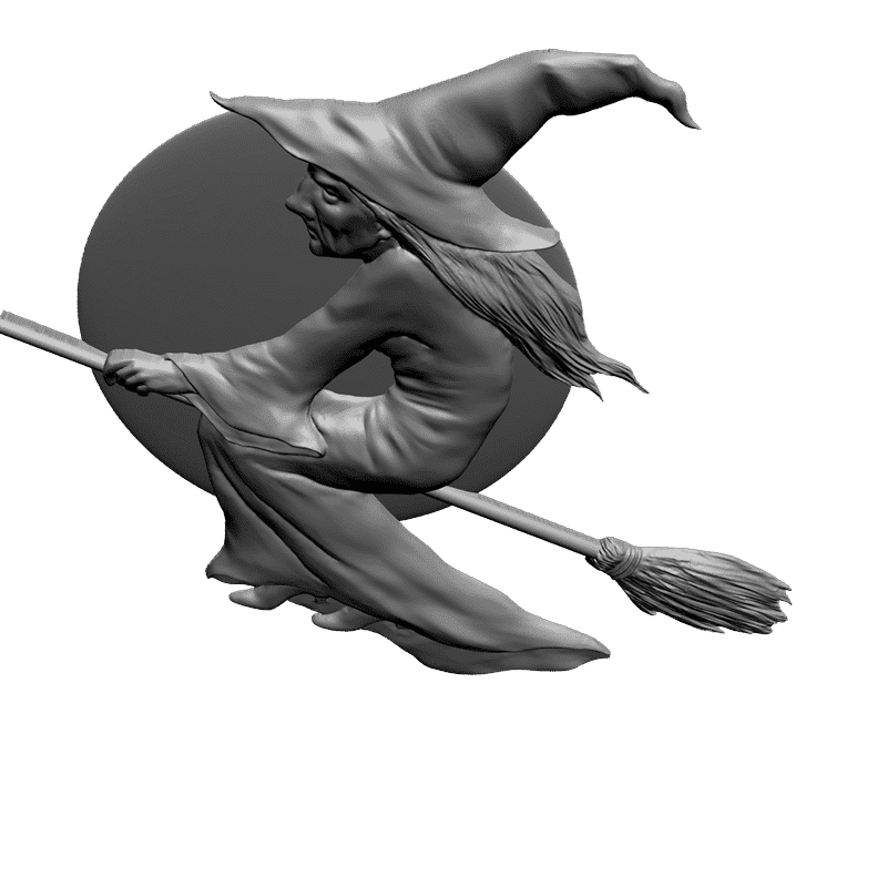 картинка Ведьма L1-018 3D-STL.COM