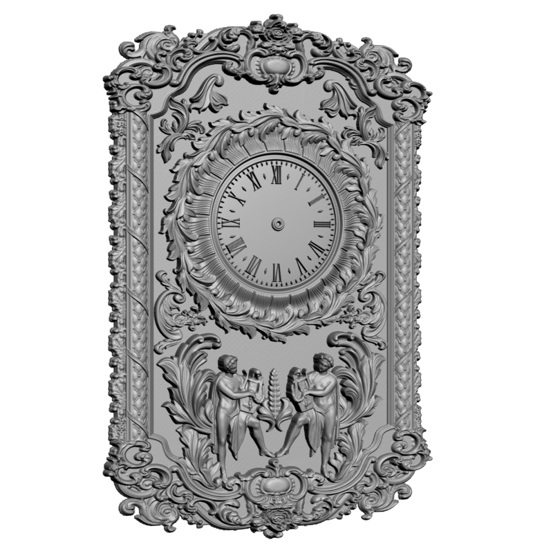 картинка Часы Юноши и лирами P3-156 3D-STL.COM