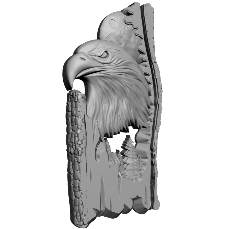 картинка Орёл D12-629 3D-STL.COM