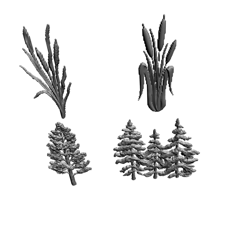 картинка Дерево. Набор №3 F4-013 3D-STL.COM