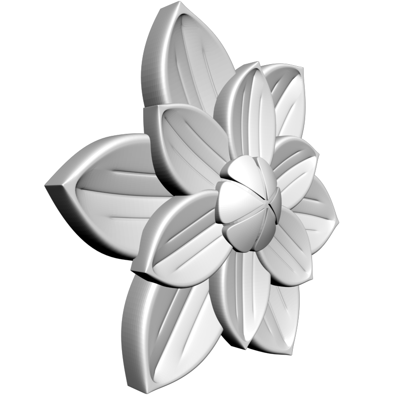 картинка Розетка резная D16-307 3D-STL.COM
