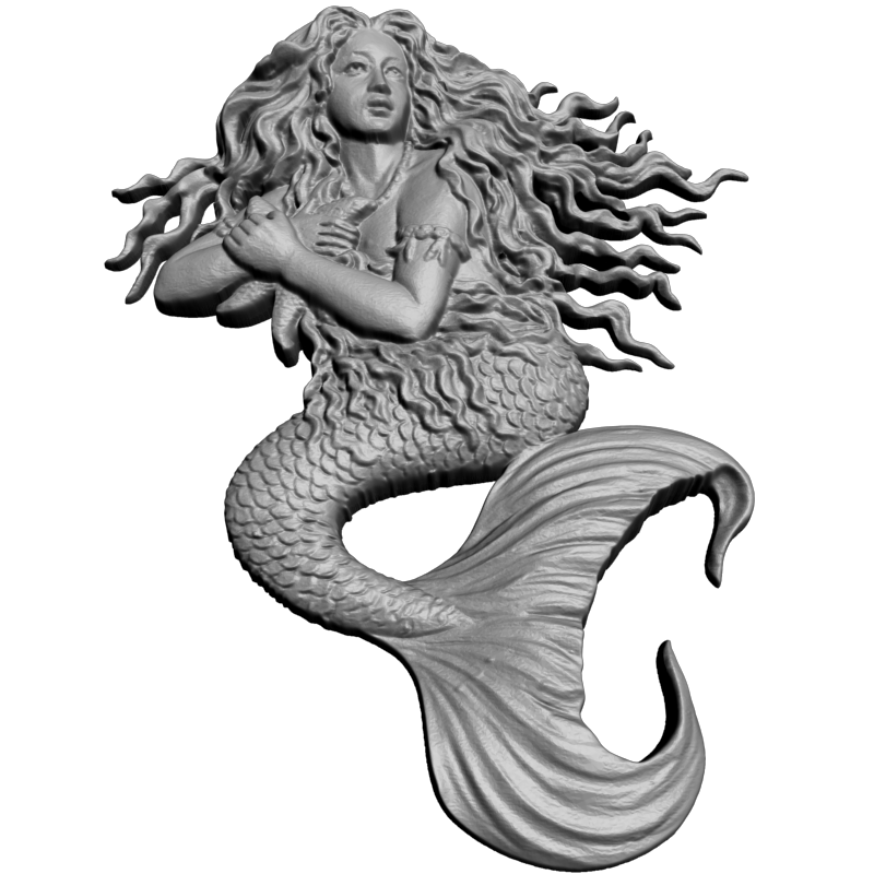 картинка Русалка - звезда L1-095 3D-STL.COM