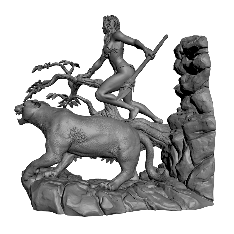 картинка КДМ - королева джунглей - Гектор Моран PI1-444 3D-STL.COM