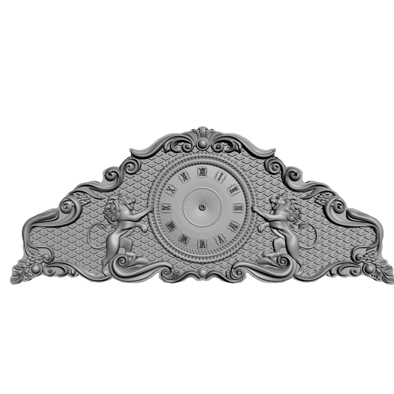 картинка Часы со львами P3-200 3D-STL.COM