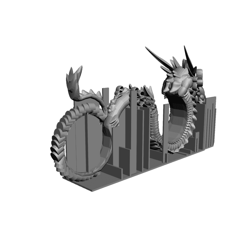 картинка Дракон (с опорами) PI1-166 3D-STL.COM
