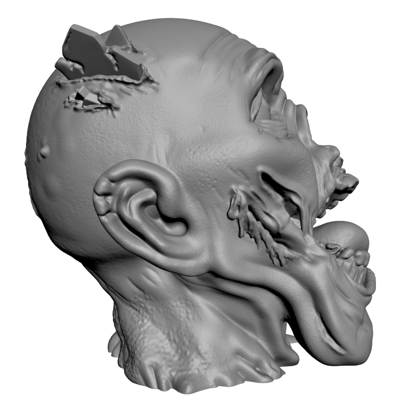 картинка Голова зомби L5-090 3D-STL.COM