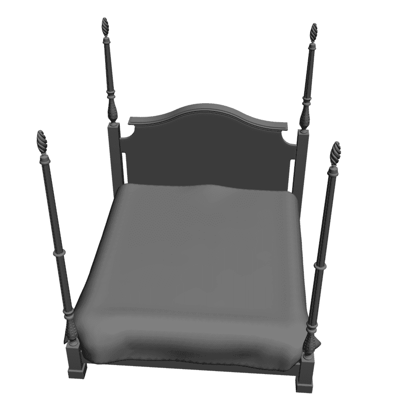 картинка Кровать резная Queen M4-121 3D-STL.COM