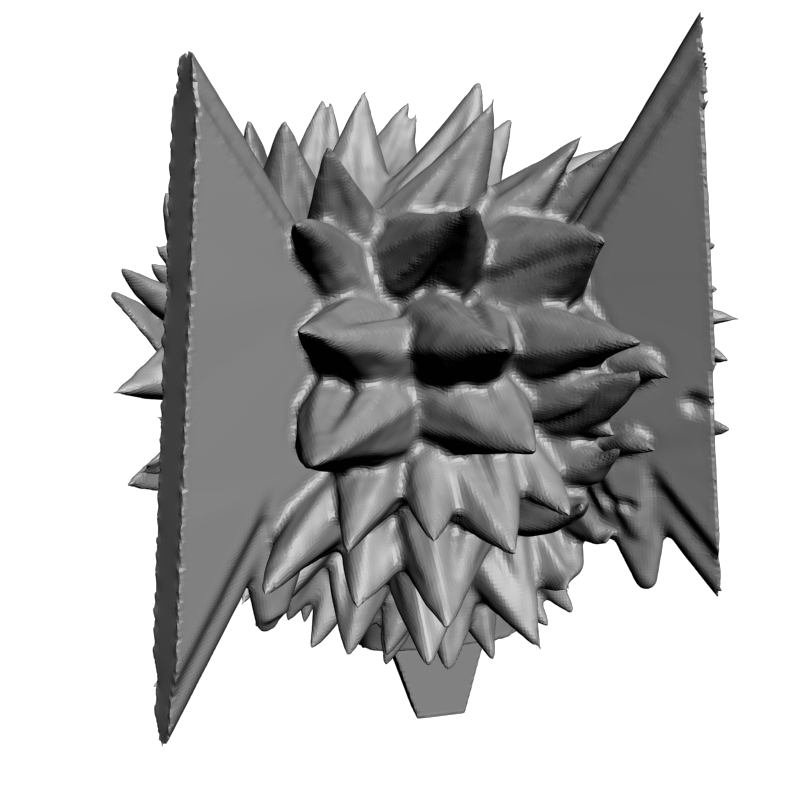 картинка Головка с вырезанными шипами L5-101 3D-STL.COM