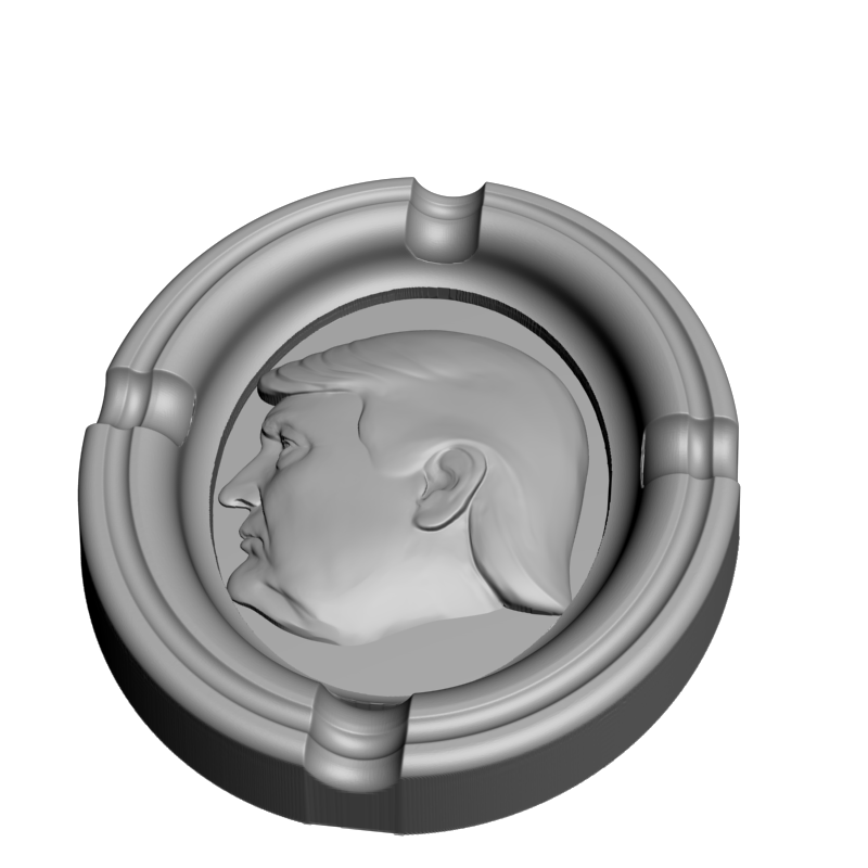 картинка Пепельница Трамп P4-442 3D-STL.COM