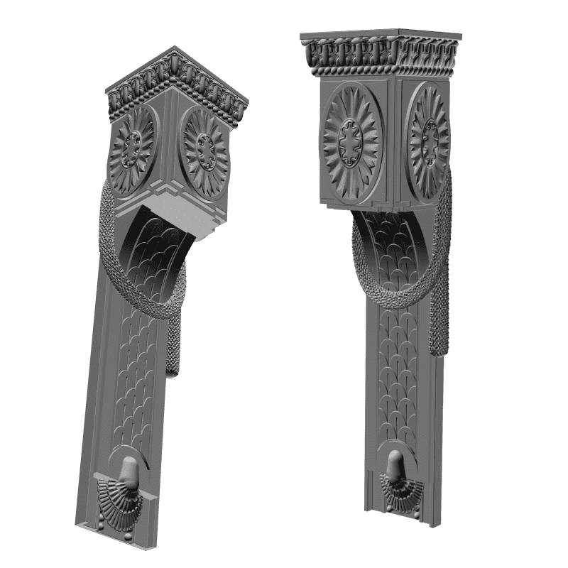 картинка Кронштейн резной D9-174 3D-STL.COM