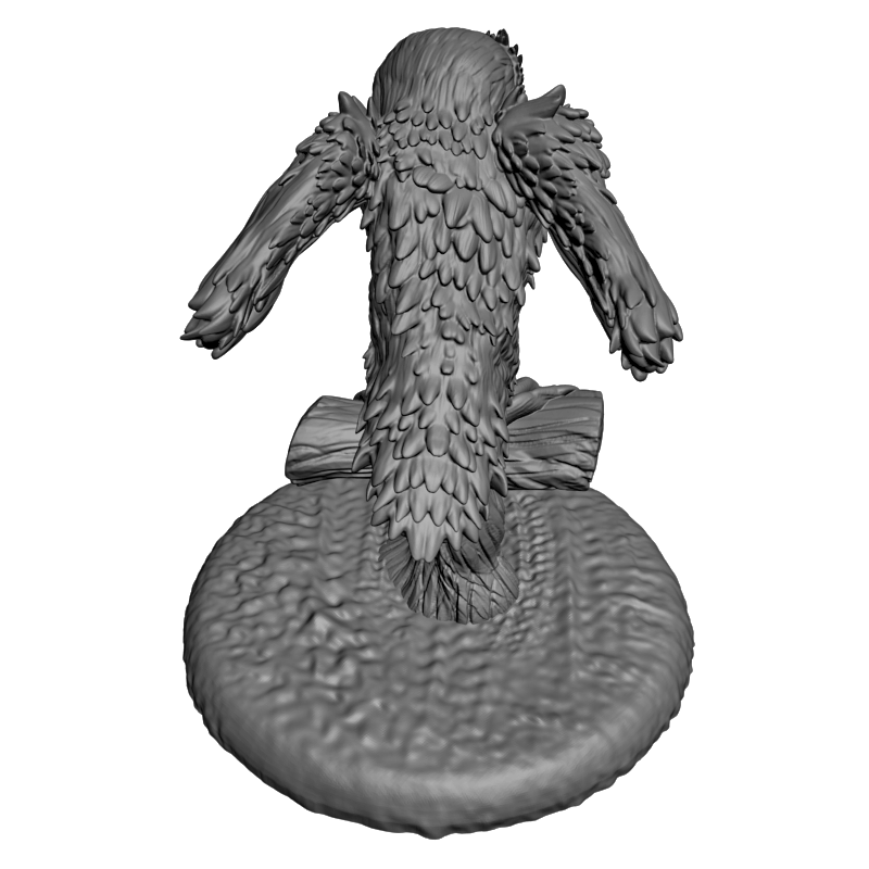 картинка Сова на декоративной подставке F3-084 3D-STL.COM