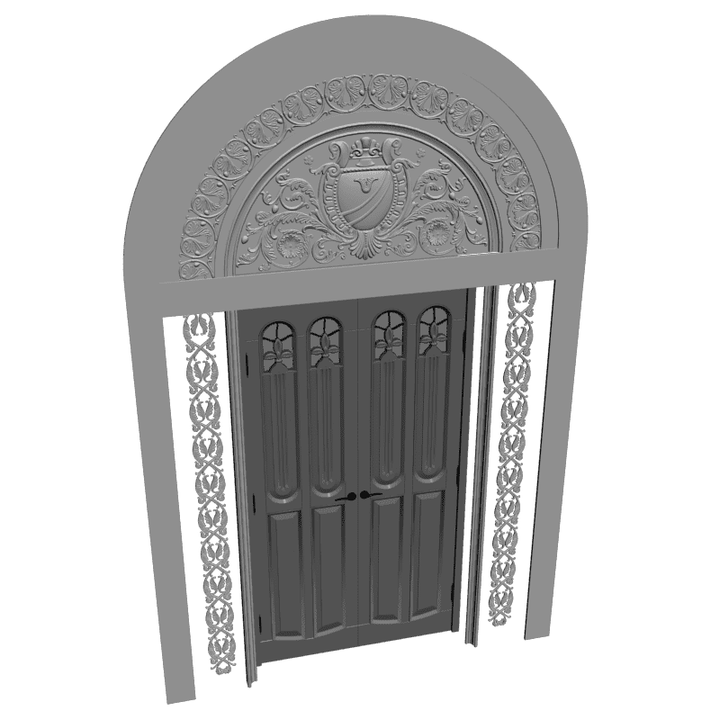 картинка Двери резные H3-051 3D-STL.COM