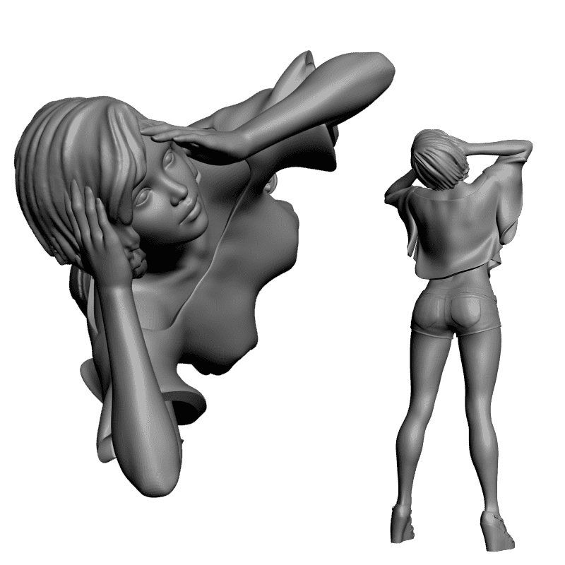 картинка Девушка в раздумии L3-105 3D-STL.COM