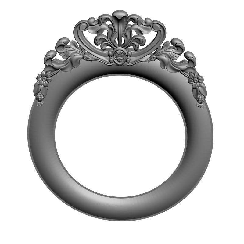 картинка Рама резная круглая D14-402 3D-STL.COM