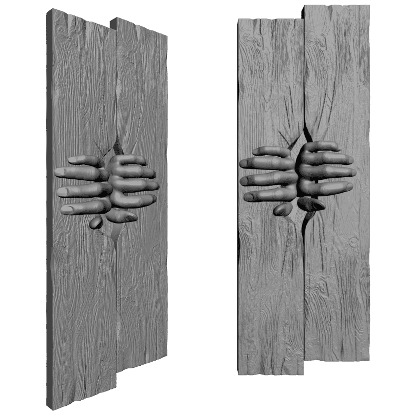 картинка Руки в заборе P4-225 3D-STL.COM