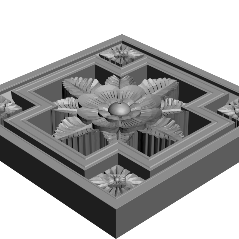 картинка Розетка резная D16-286 3D-STL.COM