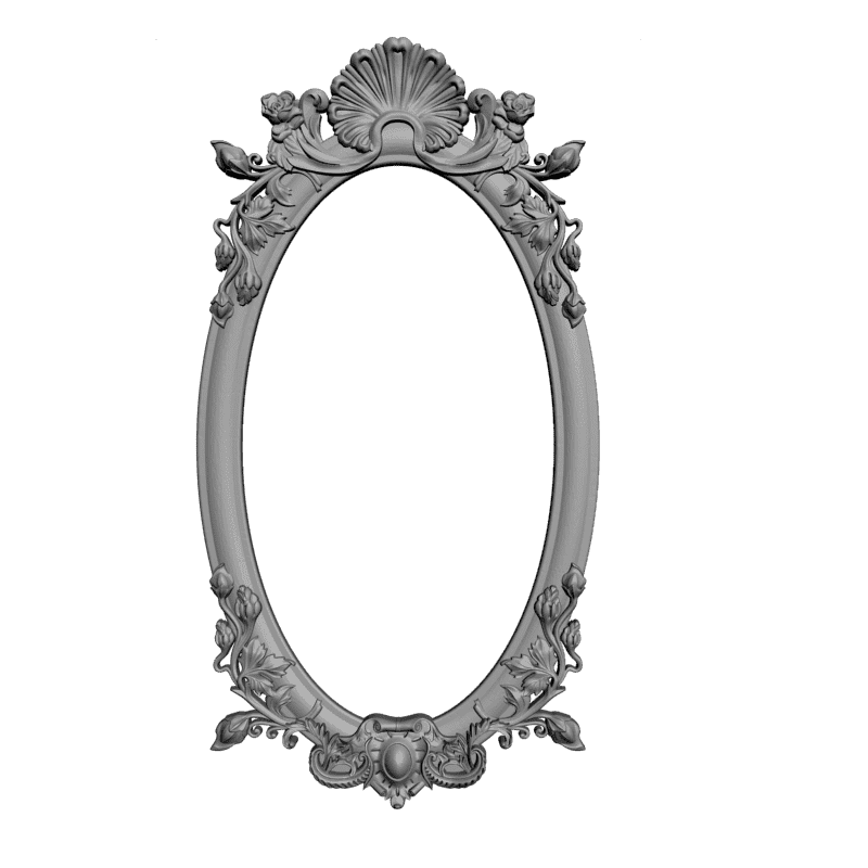 картинка Рамка овальная под зеркало D14-312 3D-STL.COM