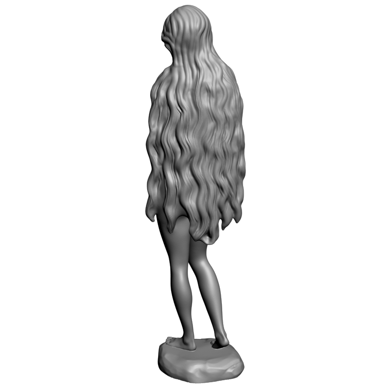 картинка Красивая девушка с длинными волосами L3-226 3D-STL.COM