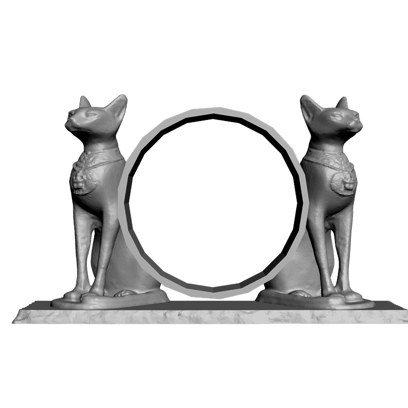 картинка Часы Египетская Кошка 2 Детали P3-045 3D-STL.COM