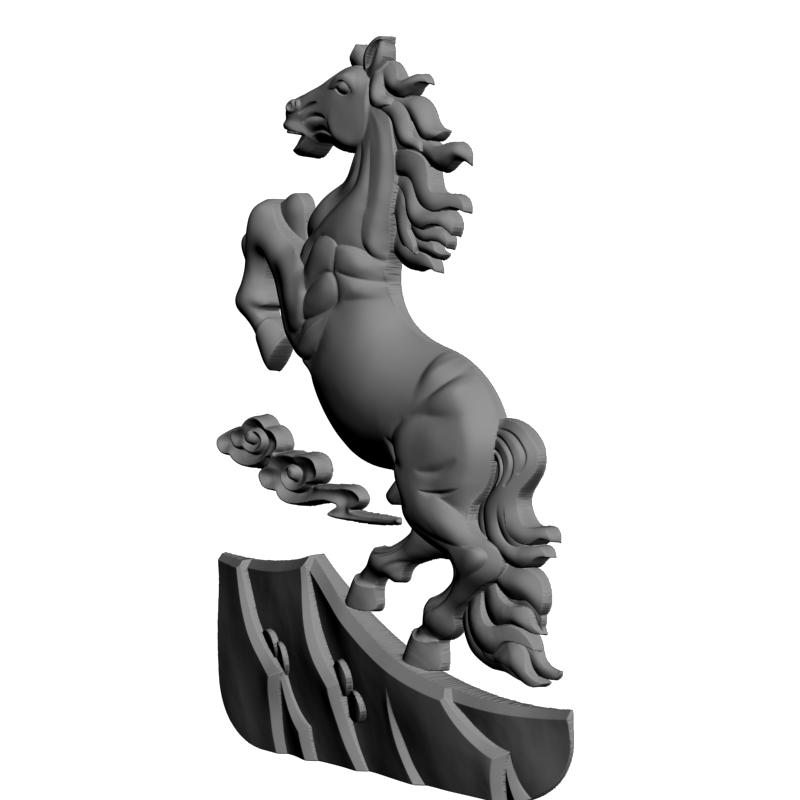 картинка Конь на камне F1-229 3D-STL.COM