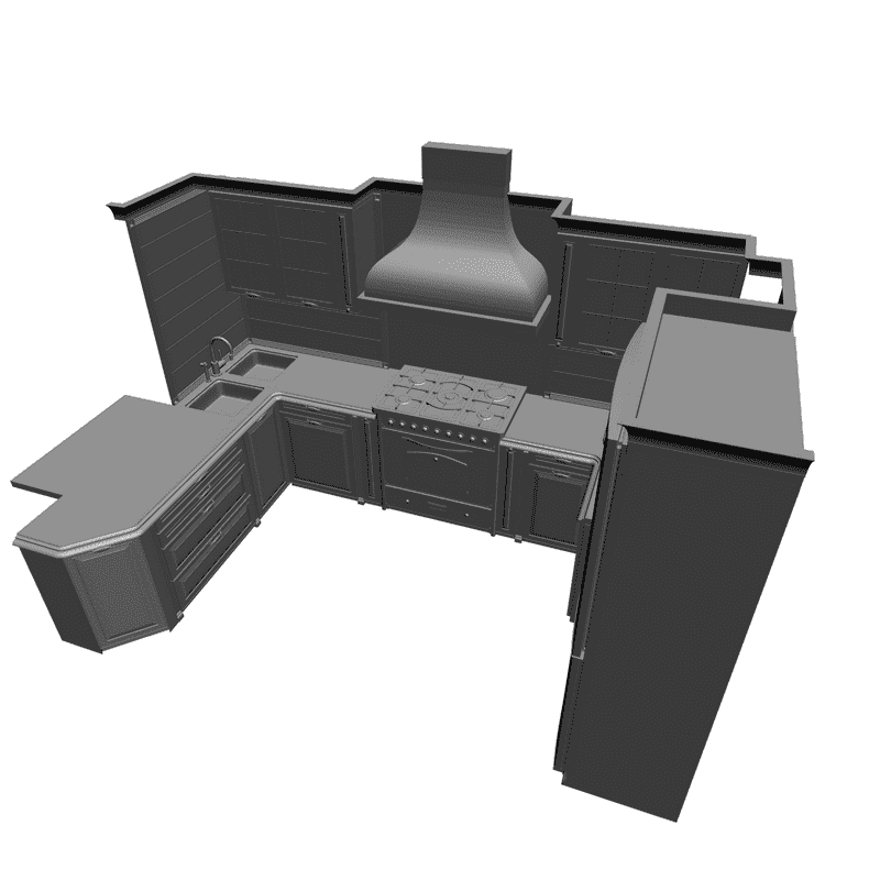 картинка Кухня M5-007 3D-STL.COM