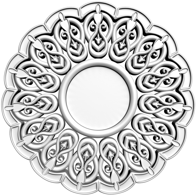 картинка Розетка резная D16-327 3D-STL.COM
