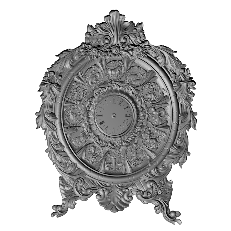картинка Знаки Зодиака Часы P3-164 3D-STL.COM