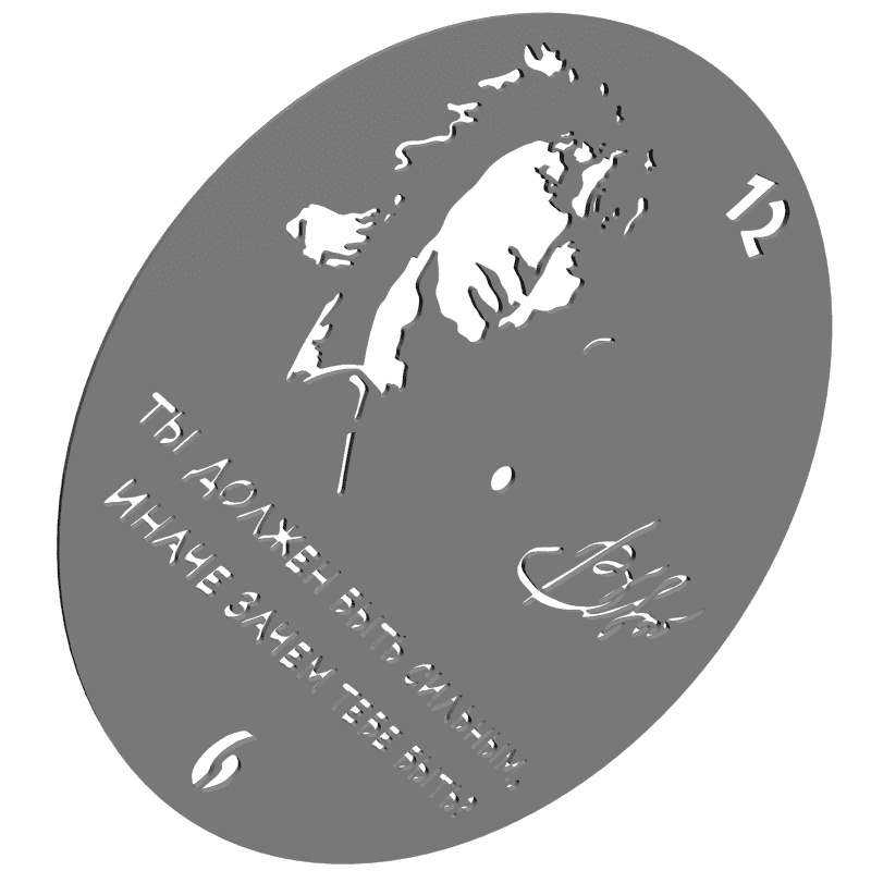 картинка Циферблат Виктор Цой P3-108 3D-STL.COM