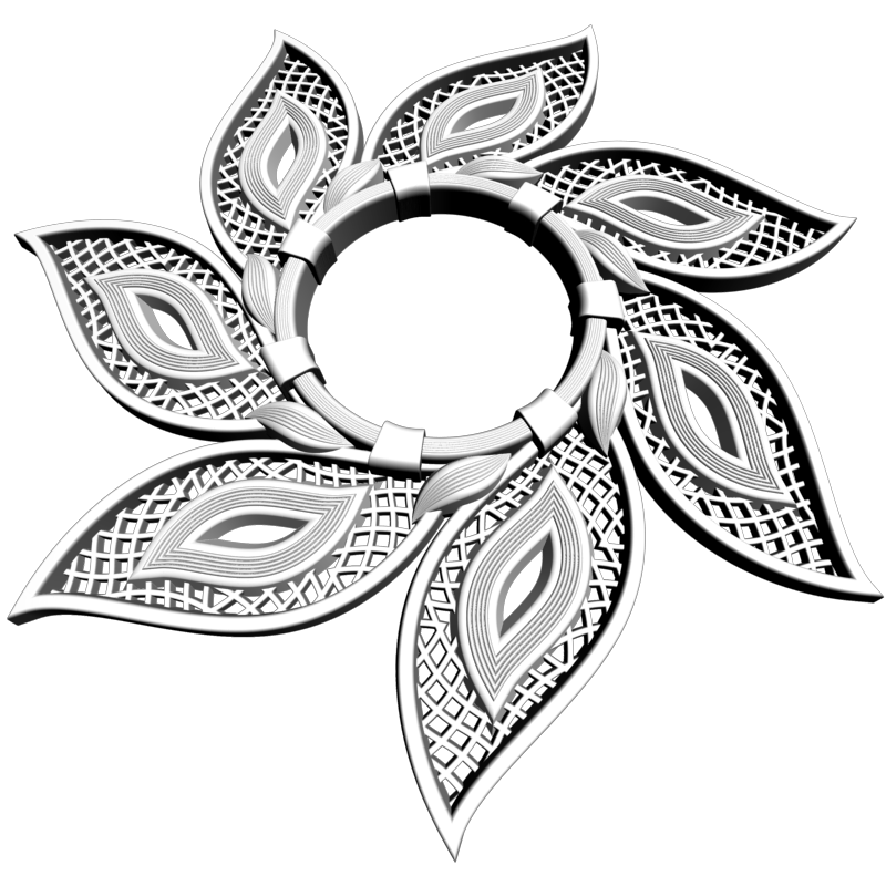 картинка Цветок D14-392 3D-STL.COM