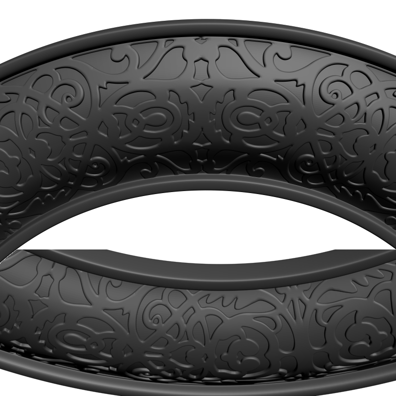 картинка Рама резная круглая D14-396 3D-STL.COM