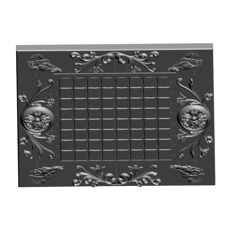 картинка Шахматная доска Кони PI3-152 3D-STL.COM