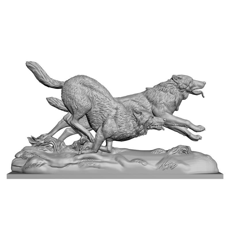 картинка Два волка F1-269 3D-STL.COM
