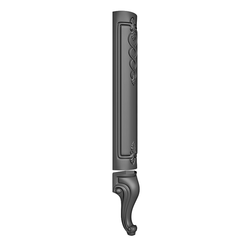 картинка Ножка мебельная резная M6-118 3D-STL.COM