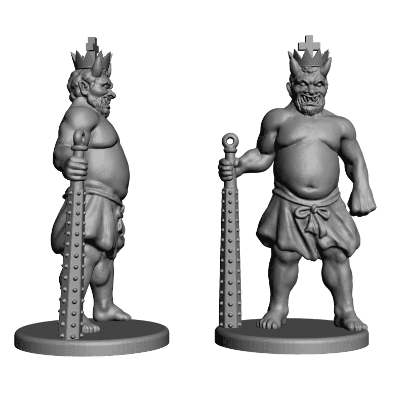 картинка Набор шахмат. Демоны PI3-106 3D-STL.COM