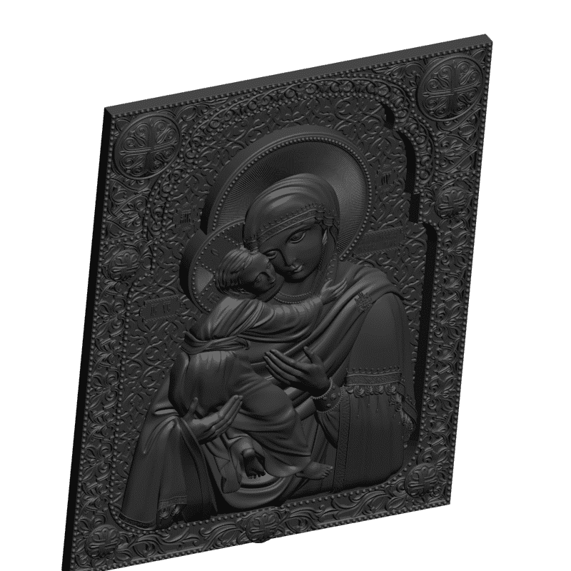 картинка Владимирская Богоматерь V3-324 3D-STL.COM