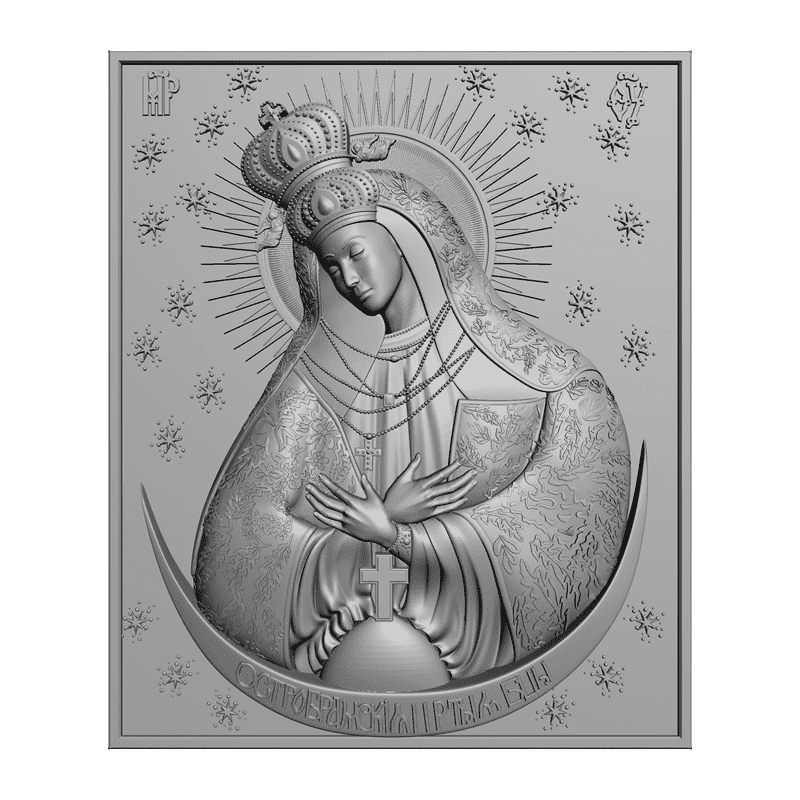 картинка Остробрамская Божья Матерь V3-076 3D-STL.COM