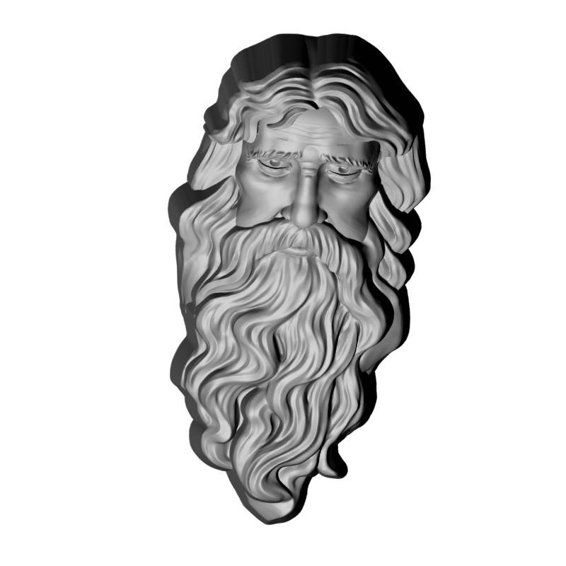 картинка Лик Старик L1-124 3D-STL.COM