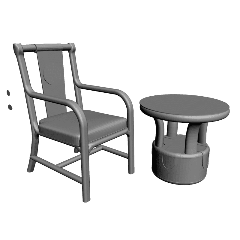 картинка Столик и кресло M8-087 3D-STL.COM