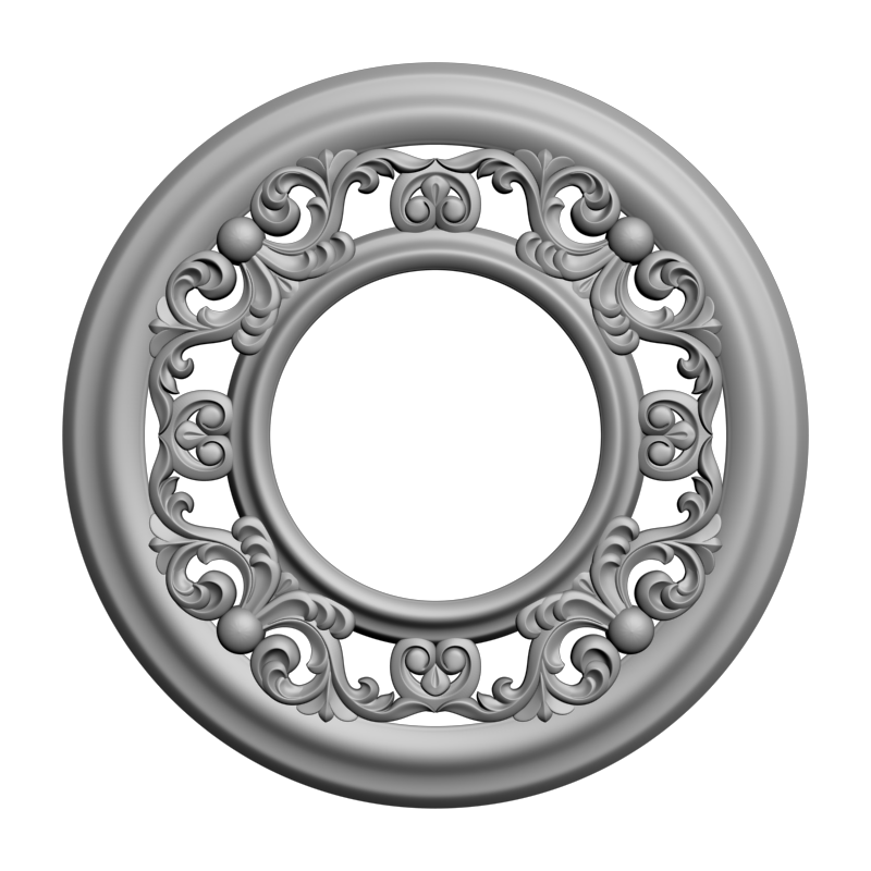 картинка Рама резная круглая D14-440 3D-STL.COM