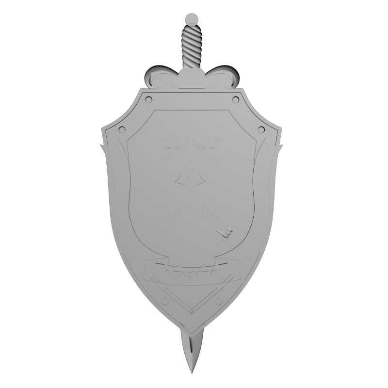 картинка Герб ФСБ Федеральной Службы Безопасности RG1-120 3D-STL.COM