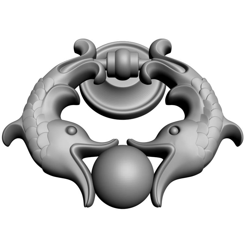 картинка Ручка Дельфины P4-407 3D-STL.COM