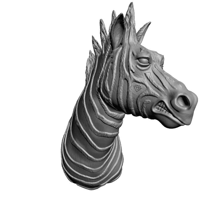 картинка Злобная зебра F1-158 3D-STL.COM
